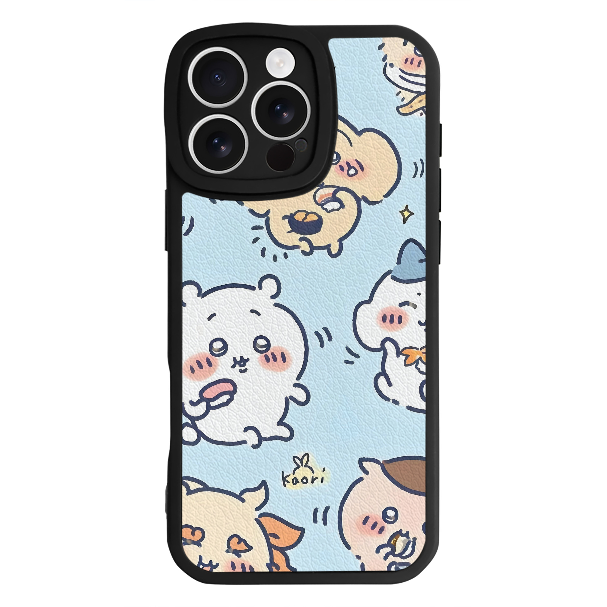 （画像用） ちいかわ Chii-kawa 【iPhone 16シリーズ対応】シリコンスマホケース（レザー調） 材質：シリコン